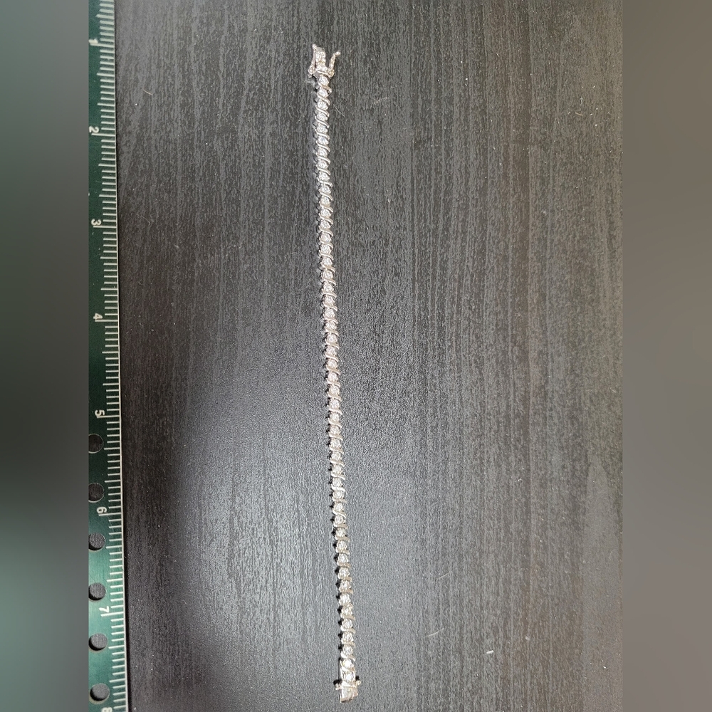 Elegant Silver Tennis Bracelet